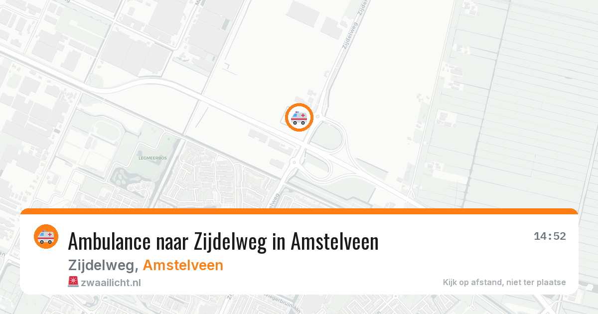 Ambulance naar Zijdelweg in Amstelveen — 5 aug 2026