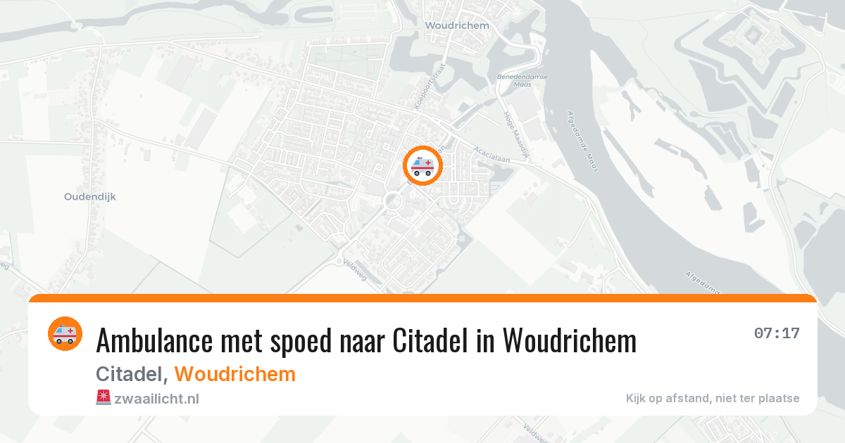 Ambulance met spoed naar Citadel in Woudrichem — 22 mei 2026