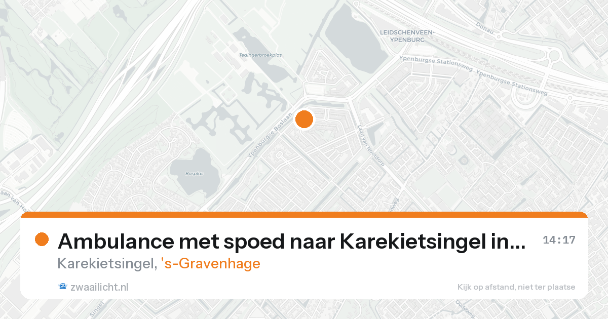 Ambulance met spoed naar Karekietsingel in 's-Gravenhage — 22 aug 2026