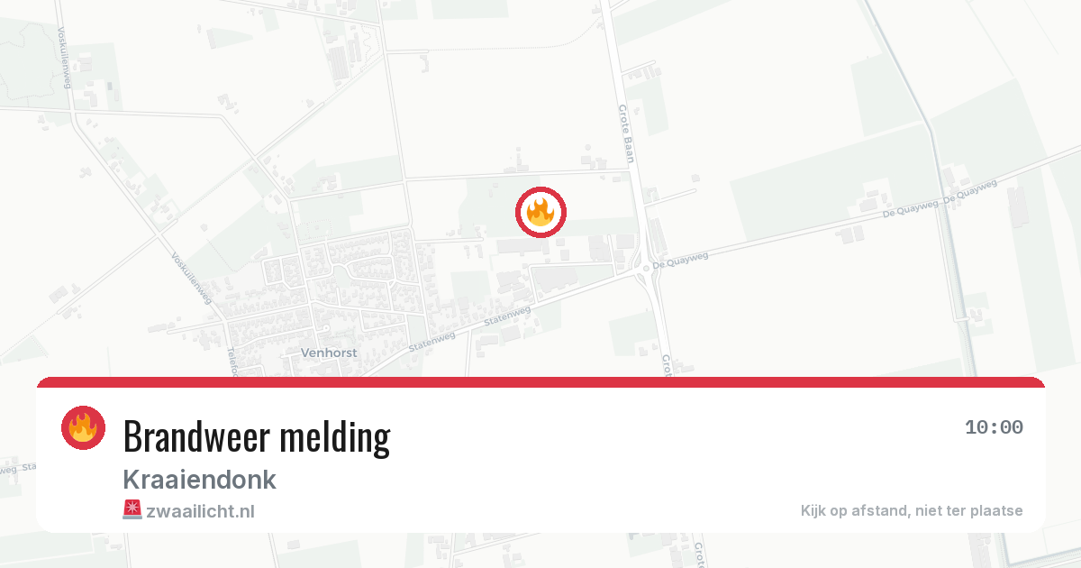 Brandweer melding — 13 mei 2026