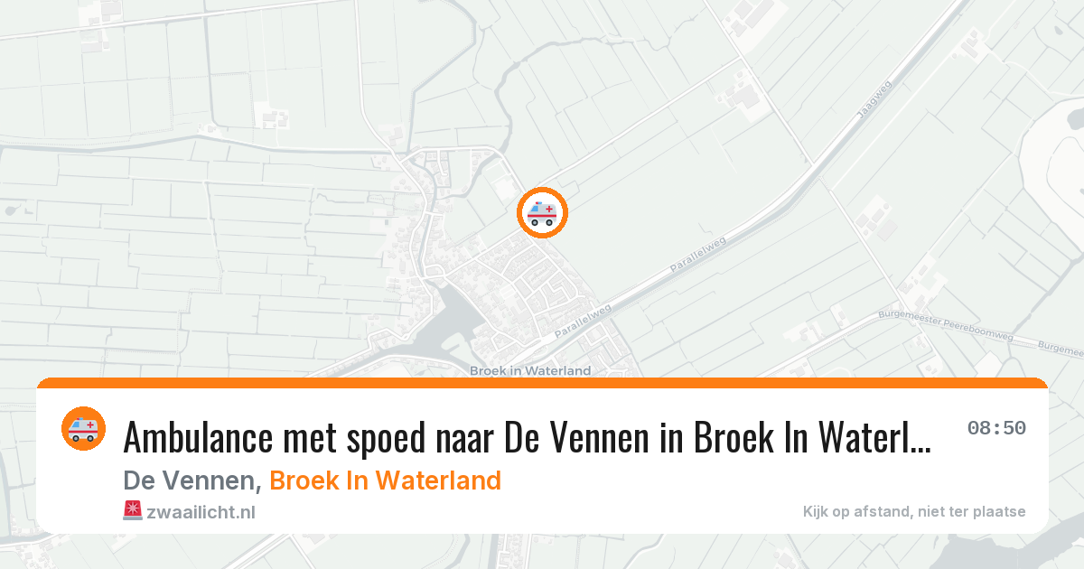 Ambulance met spoed naar De Vennen in Broek In Waterland — 11 jun 2026