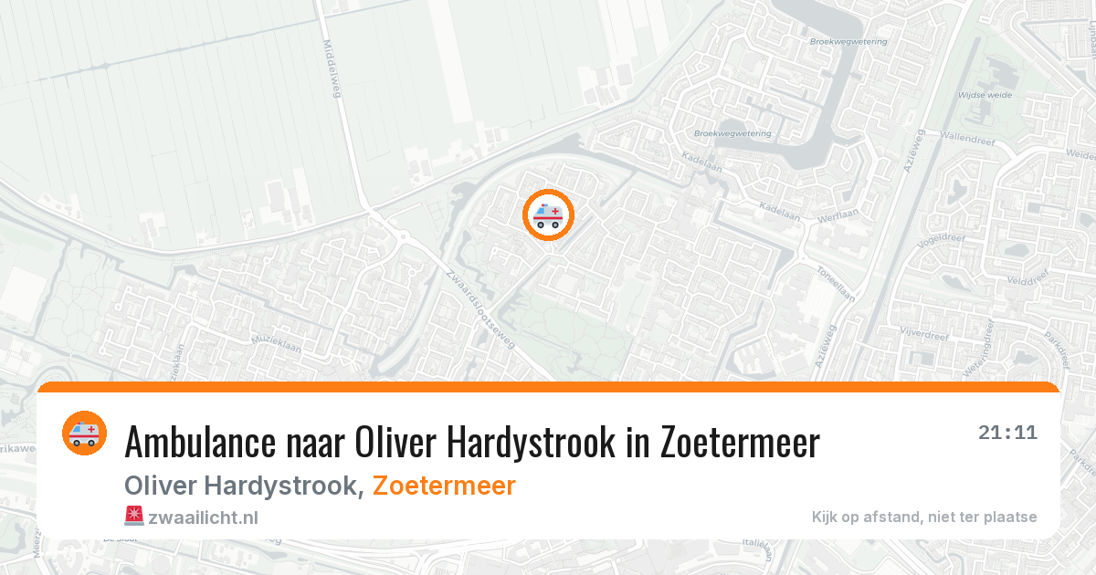 Ambulance naar Oliver Hardystrook in Zoetermeer — 31 jul 2026