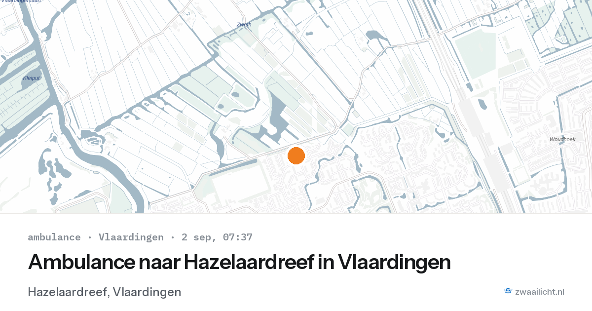 Ambulance naar Hazelaardreef in Vlaardingen — 2 sep 2026