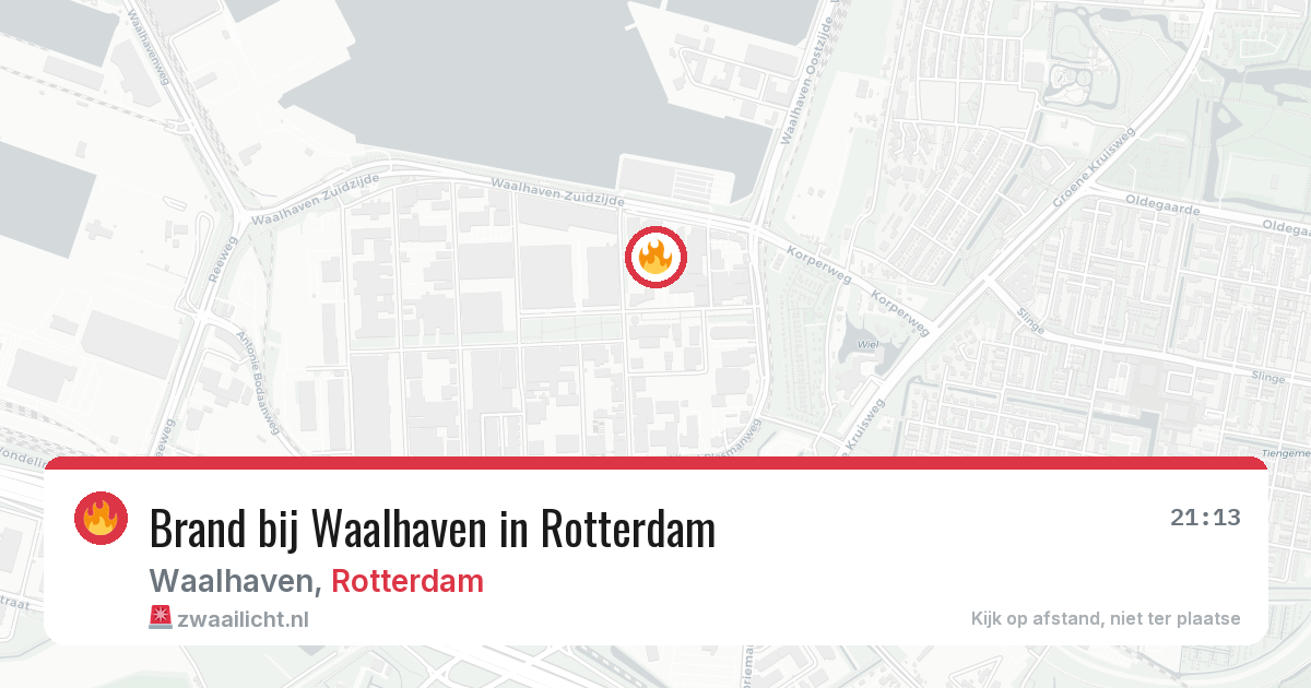 Brand bij Waalhaven in Rotterdam — 29 jun 2026