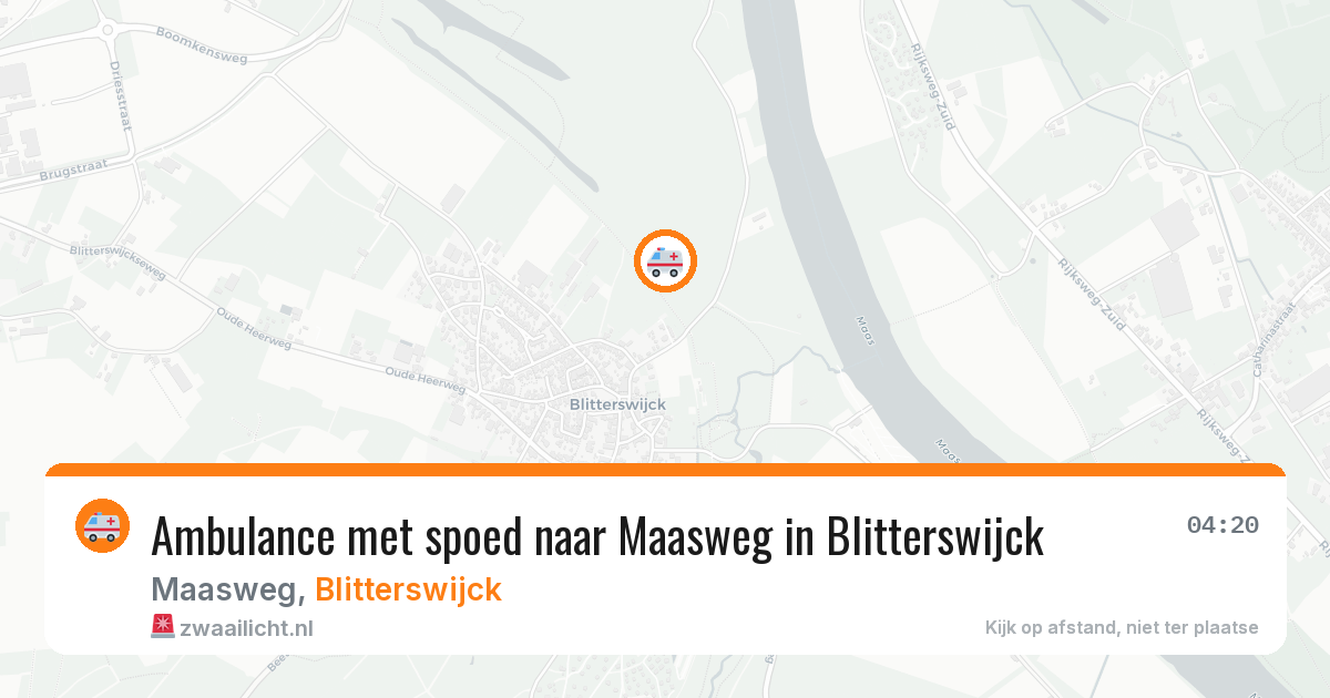 Ambulance met spoed naar Maasweg in Blitterswijck — 26 jun 2026