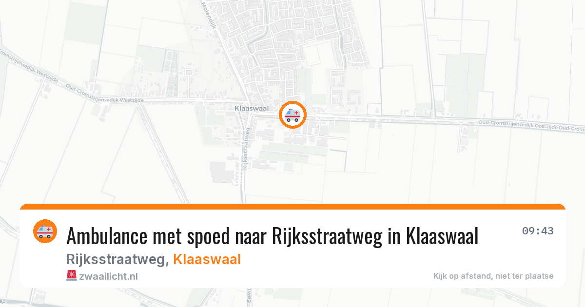 Ambulance met spoed naar Rijksstraatweg in Klaaswaal — 22 jan 2026