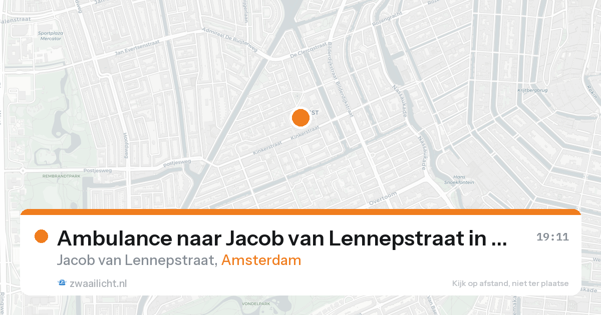 Ambulance naar Jacob van Lennepstraat in Amsterdam — 18 aug 2026