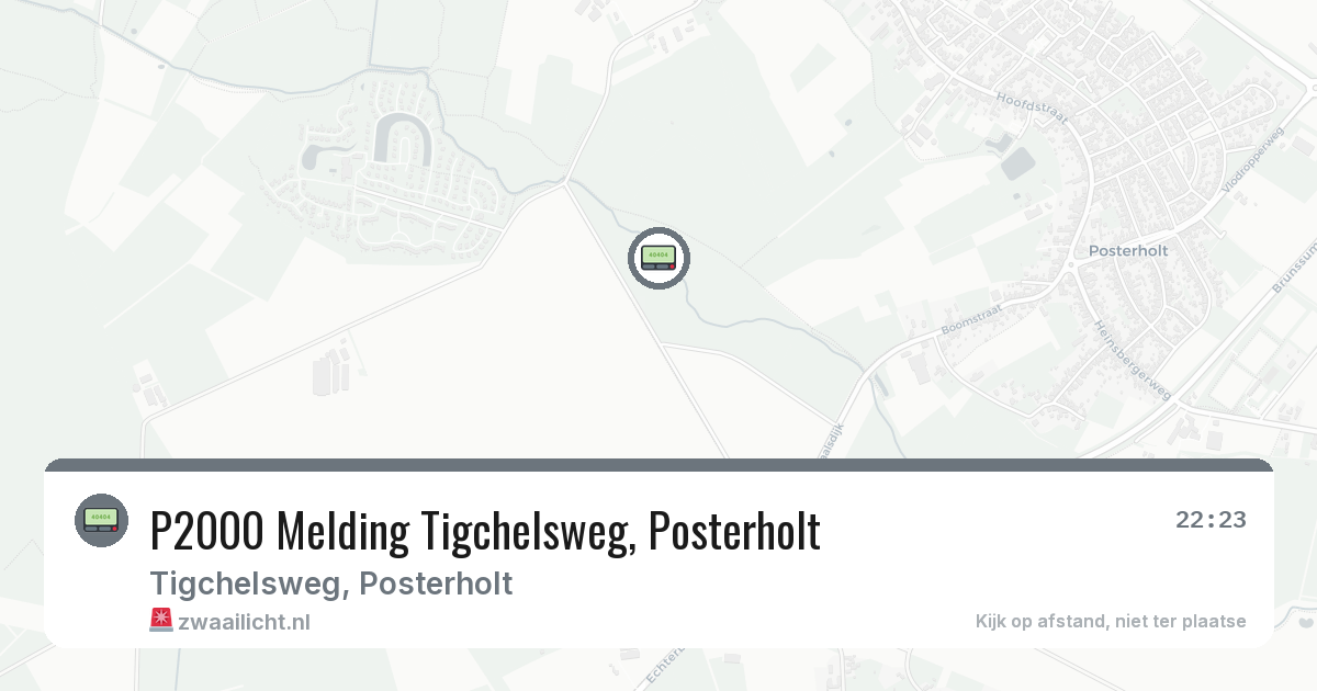 P2000 Melding Tigchelsweg, Posterholt — 25 jul 2026
