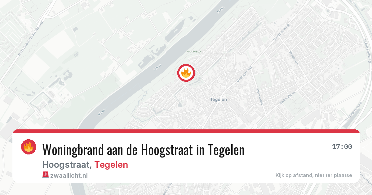 Woningbrand aan de Hoogstraat in Tegelen — 30 jun 2026
