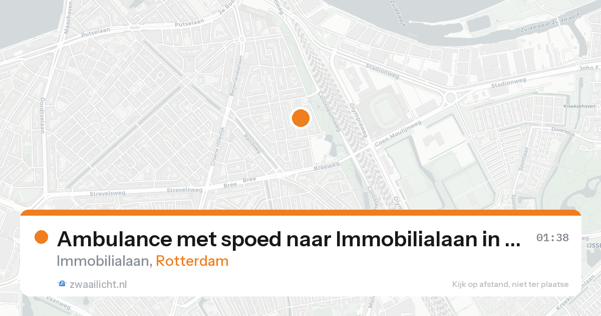Ambulance met spoed naar Immobilialaan in Rotterdam — 17 aug 2026