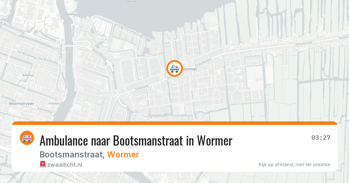 Ambulance naar Bootsmanstraat in Wormer — 14 jul 2026