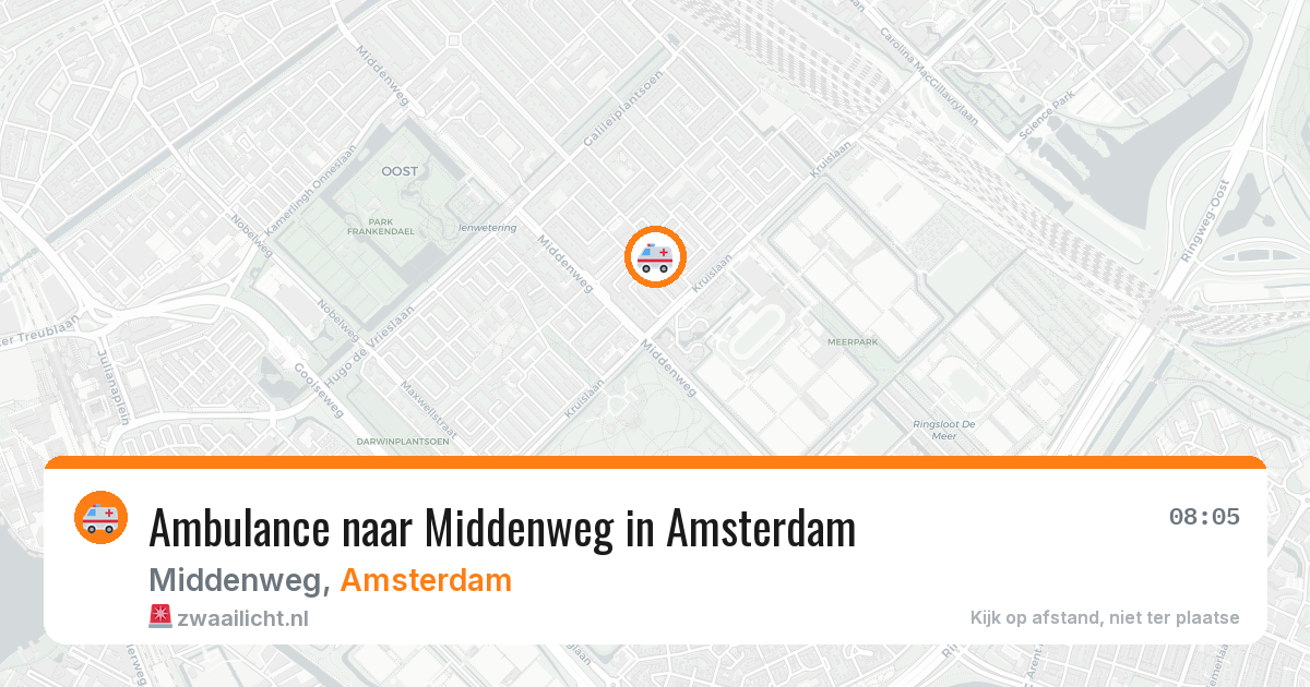 Ambulance naar Middenweg in Amsterdam — 11 aug 2026