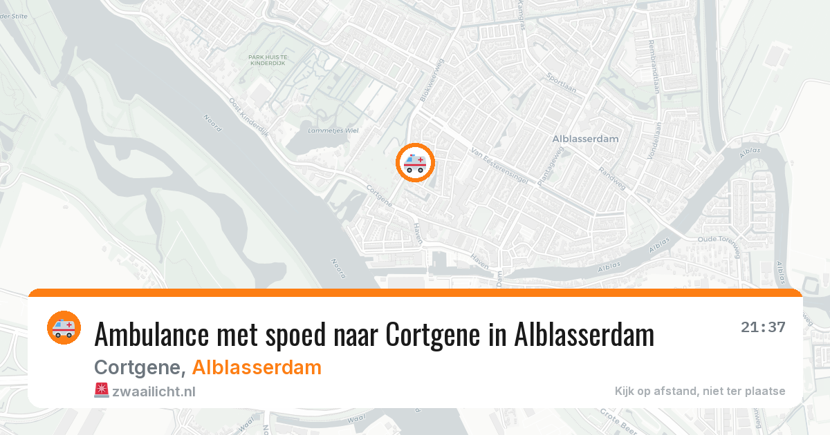 Ambulance met spoed naar Cortgene in Alblasserdam — 19 jan 2026