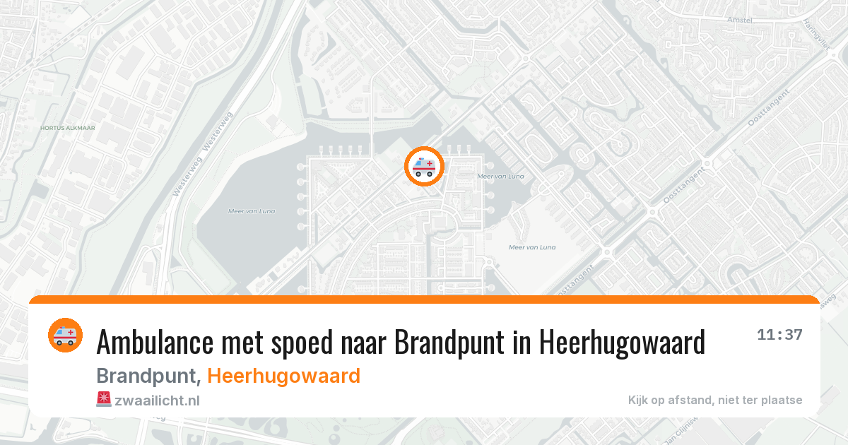 Ambulance met spoed naar Brandpunt in Heerhugowaard — 15 mei 2026