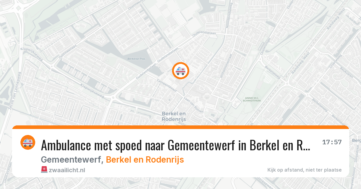Ambulance met spoed naar Gemeentewerf in Berkel en Rodenrijs — 3 aug 2026
