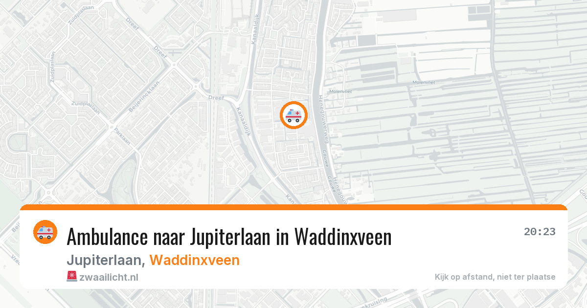 Ambulance naar Jupiterlaan in Waddinxveen — 2 aug 2026