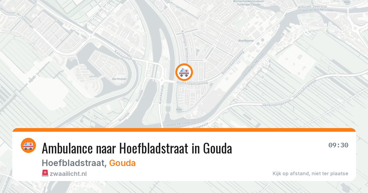 Ambulance naar Hoefbladstraat in Gouda — 20 jun 2026