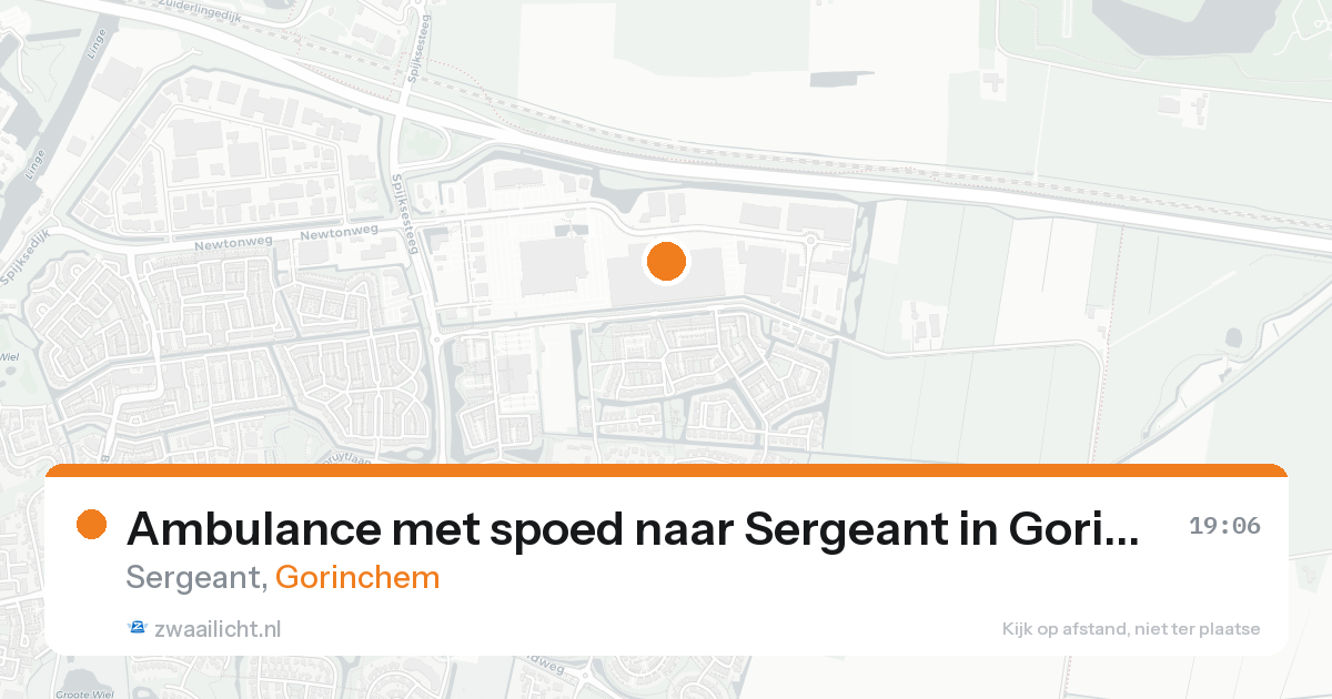 Ambulance met spoed naar Sergeant in Gorinchem — 16 aug 2026