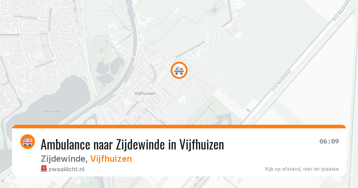 Ambulance naar Zijdewinde in Vijfhuizen — 1 apr 2026