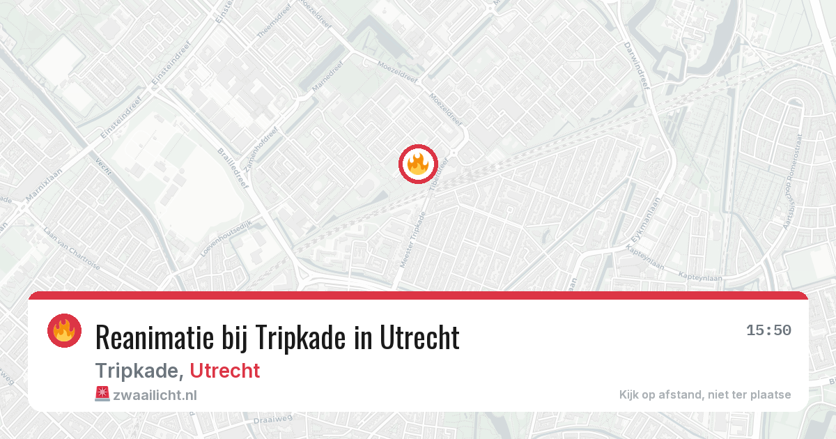 Reanimatie bij Tripkade in Utrecht — 3 apr 2026