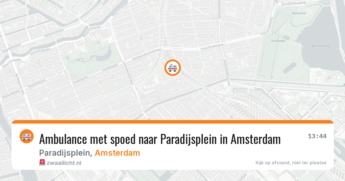 Ambulance met spoed naar Paradijsplein in Amsterdam — 11 jun 2026