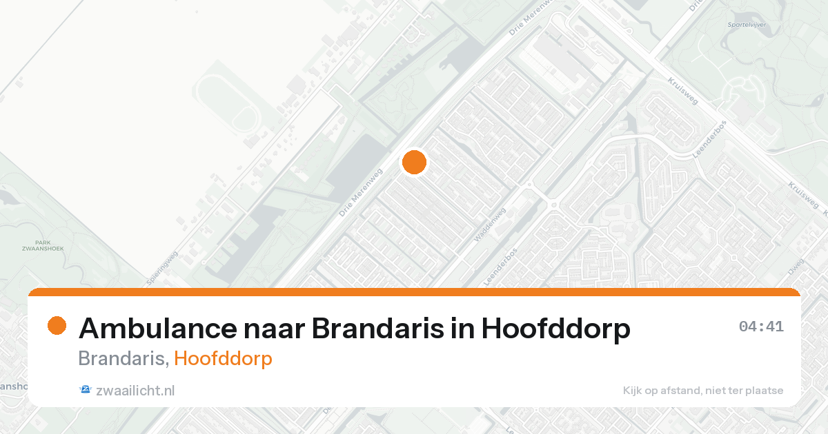 Ambulance naar Brandaris in Hoofddorp — 21 aug 2026