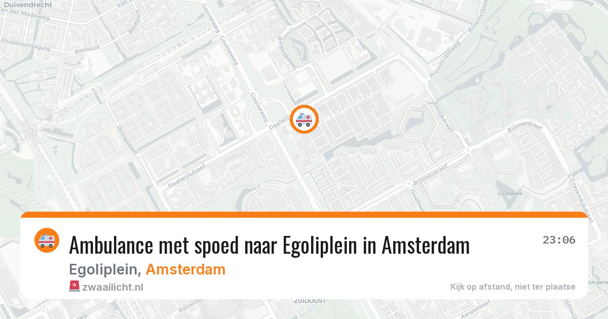 Ambulance met spoed naar Egoliplein in Amsterdam — 31 jul 2026