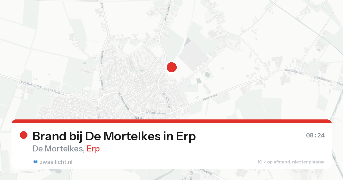 Brand bij De Mortelkes in Erp — 22 aug 2026
