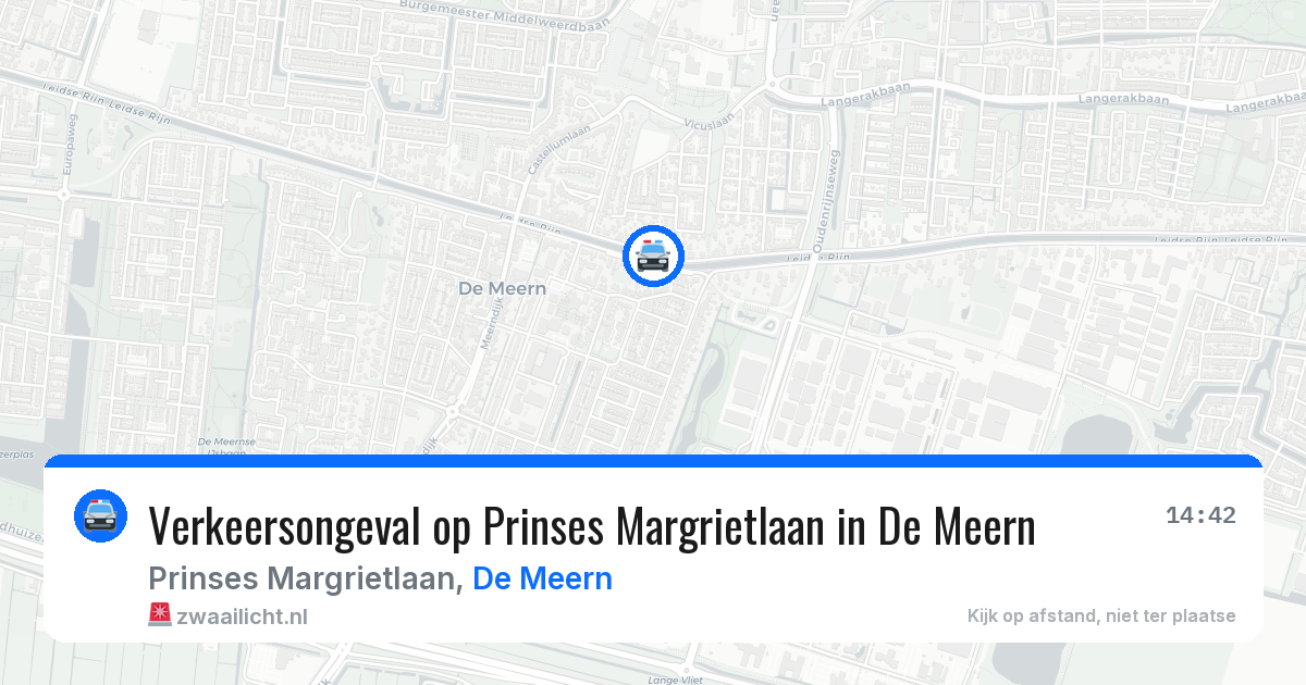 Verkeersongeval op Prinses Margrietlaan in De Meern — 7 jun 2026