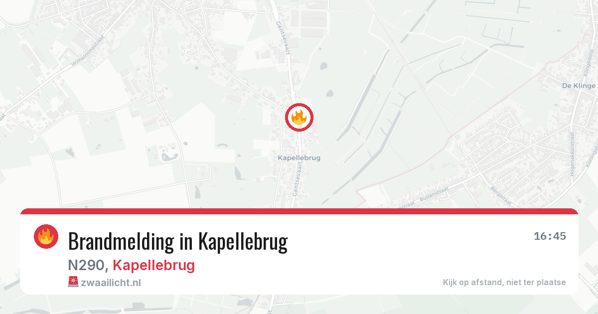 Brandmelding in Kapellebrug — 4 apr 2026
