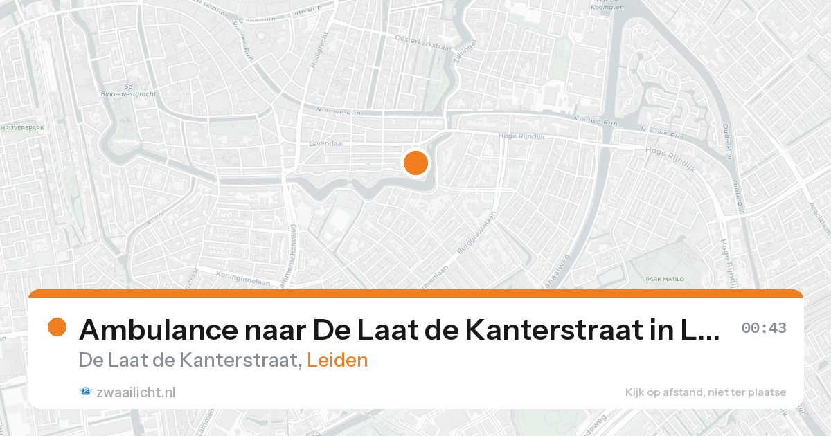 Ambulance naar De Laat de Kanterstraat in Leiden — 12 mrt 2026