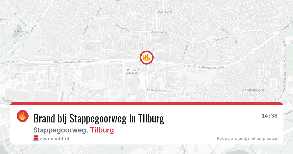Brand bij Stappegoorweg in Tilburg — 18 jun 2026