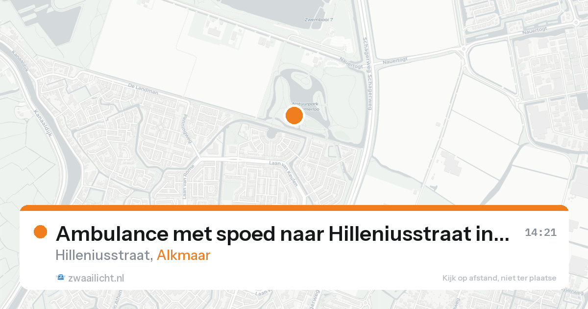 Ambulance met spoed naar Hilleniusstraat in Alkmaar — 20 aug 2026
