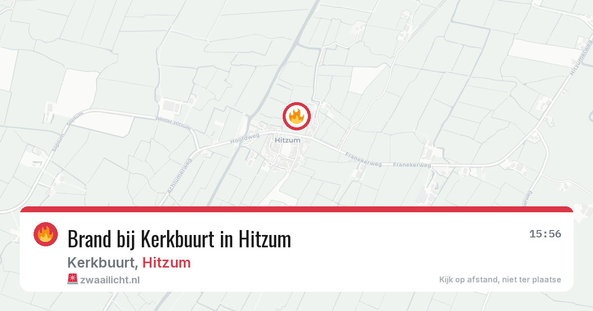 Brand bij Kerkbuurt in Hitzum — 6 mrt 2026