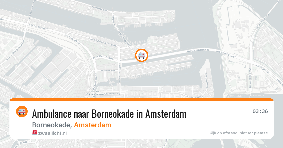 Ambulance naar Borneokade in Amsterdam — 12 aug 2026