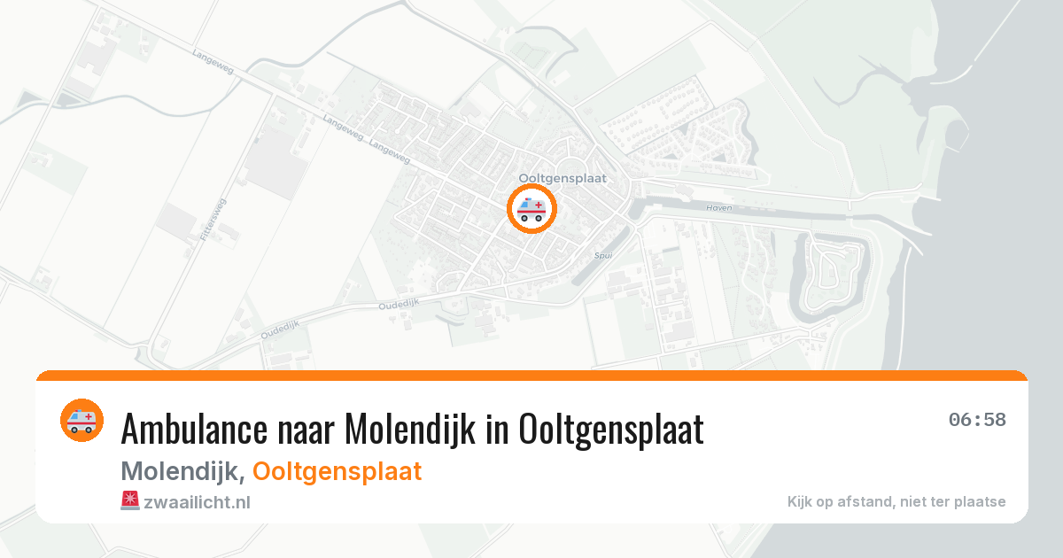 Ambulance naar Molendijk in Ooltgensplaat — 29 apr 2026