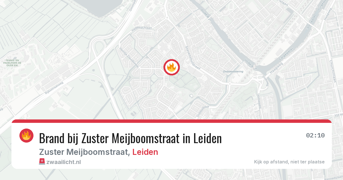 Brand bij Zuster Meijboomstraat in Leiden — 1 jul 2026