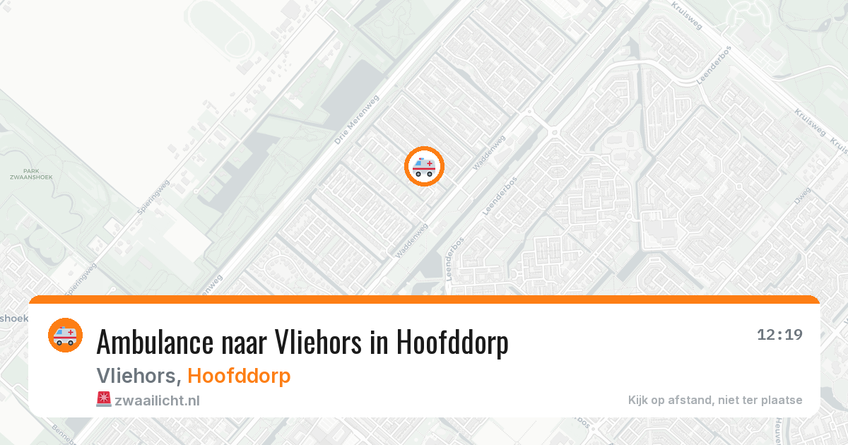 Ambulance naar Vliehors in Hoofddorp — 2 aug 2026