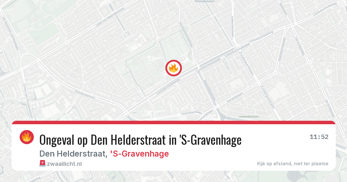 Ongeval op Den Helderstraat in 'S-Gravenhage — 4 aug 2026