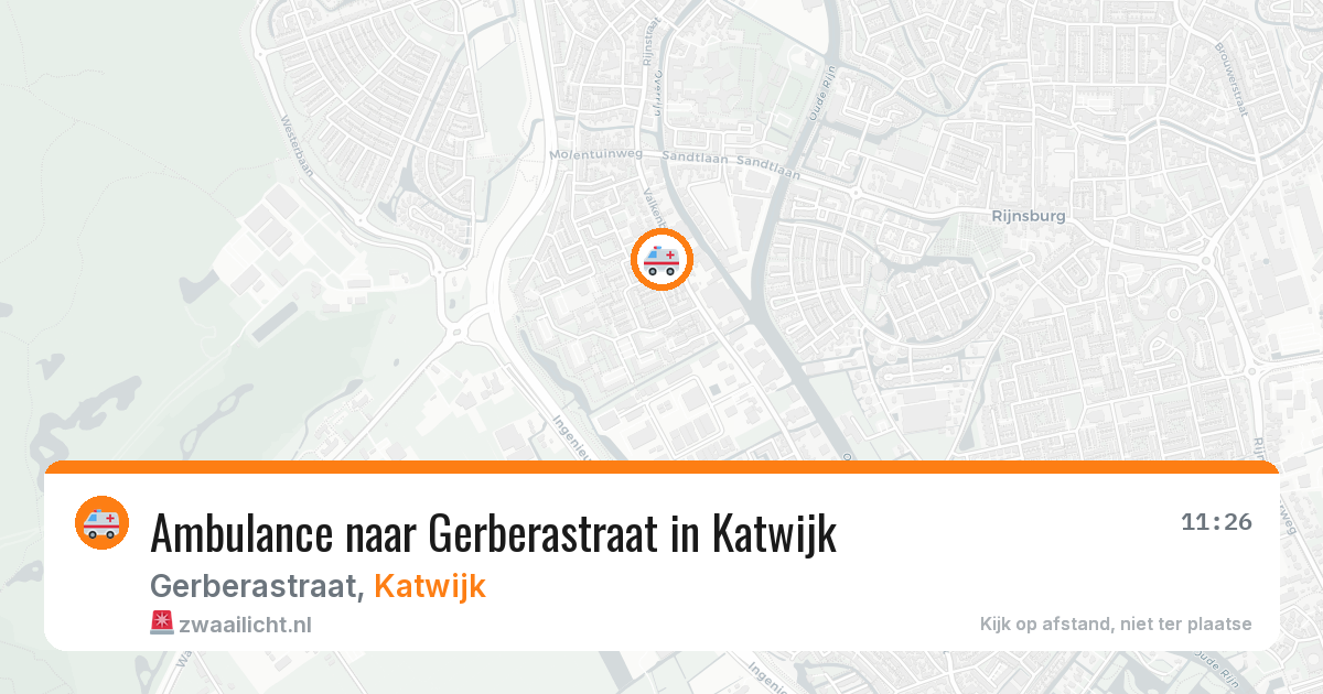 Ambulance naar Gerberastraat in Katwijk — 5 aug 2026