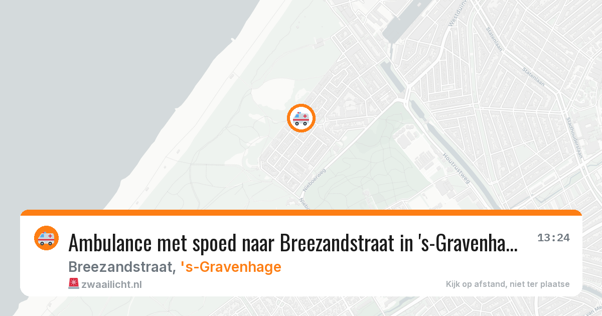 Ambulance met spoed naar Breezandstraat in 's-Gravenhage — 2 aug 2026