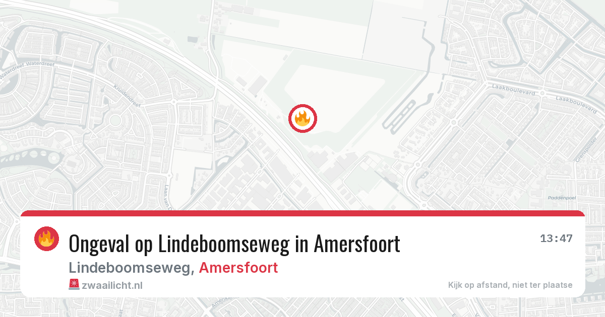 Ongeval op Lindeboomseweg in Amersfoort — 31 jul 2026