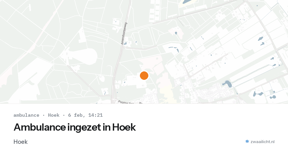 Ambulance ingezet in Hoek — 6 feb 2026