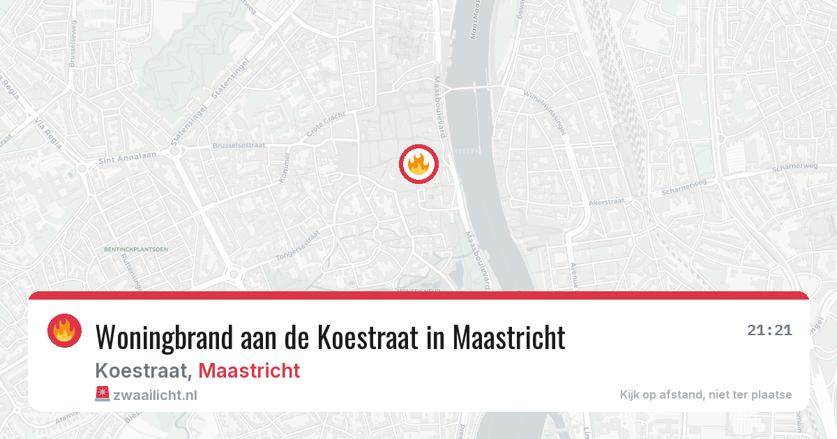 Woningbrand aan de Koestraat in Maastricht — 3 apr 2026