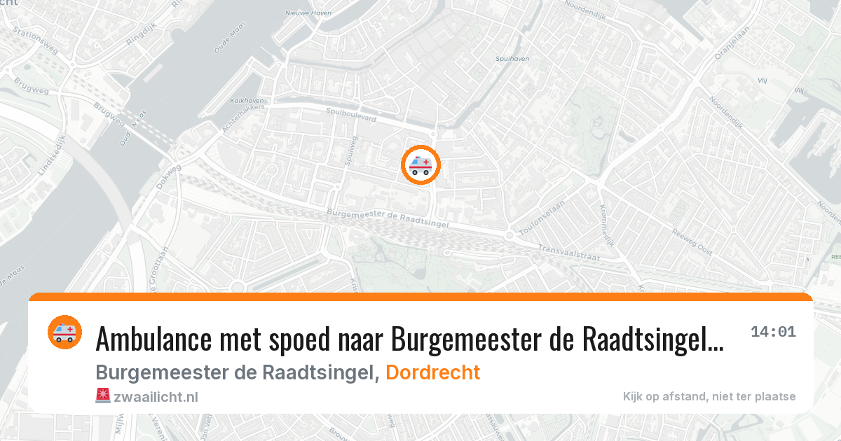Ambulance met spoed naar Burgemeester de Raadtsingel in Dordrecht — 16 apr 2026