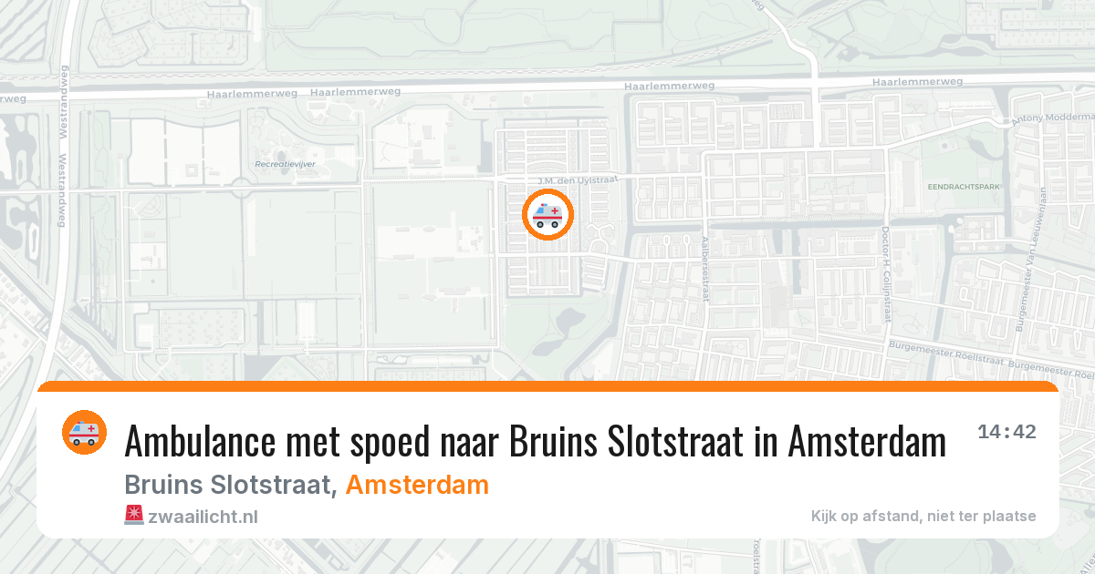 Ambulance met spoed naar Bruins Slotstraat in Amsterdam — 20 mei 2026