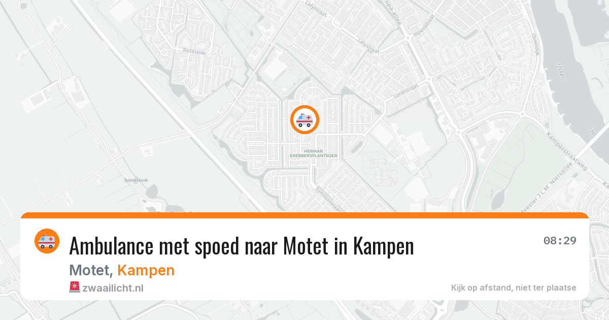 Ambulance met spoed naar Motet in Kampen — 10 apr 2026