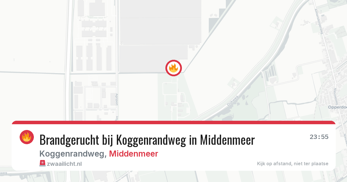 Brandgerucht bij Koggenrandweg in Middenmeer — 31 mrt 2026
