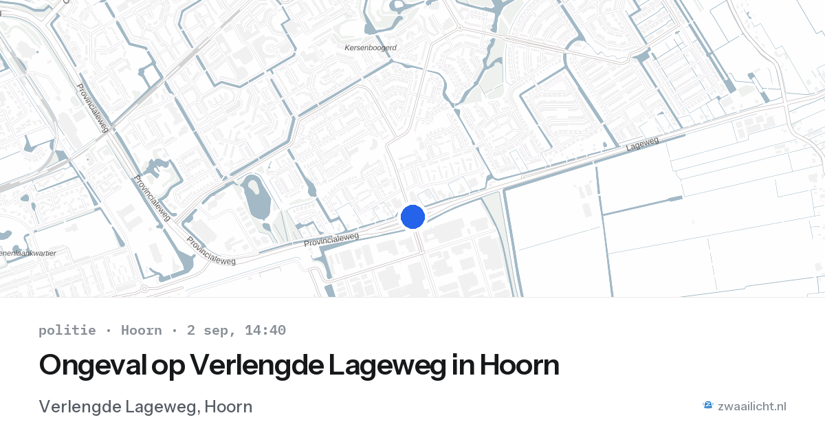 Ongeval op Verlengde Lageweg in Hoorn — 2 sep 2026