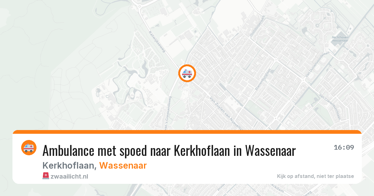 Ambulance met spoed naar Kerkhoflaan in Wassenaar — 14 mei 2026